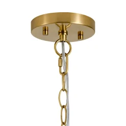 Shaker 1-Light Brass White Iron Conical Kitchen Pendant