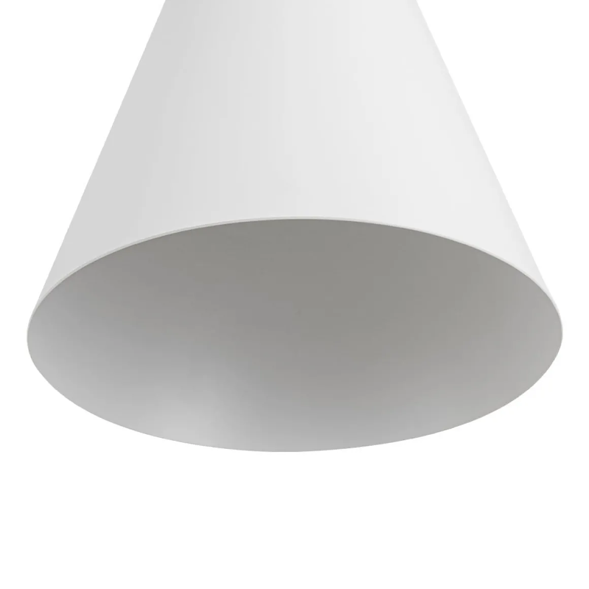 Shaker 1-Light Brass White Iron Conical Kitchen Pendant