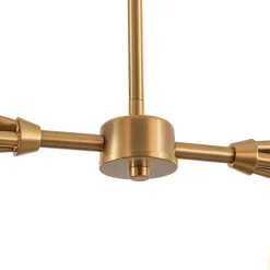 Shine Opal Glass Globe Linear Branch Island Chandelier