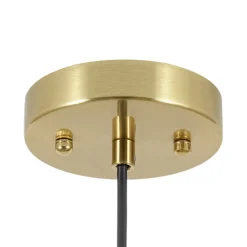 Simple Brass 1-Light Metal Flat Conical Kitchen Pendant