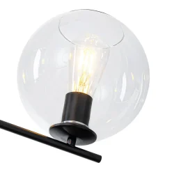 Simple 4-light Clear Glass Globe Round Sputnik Chandelier