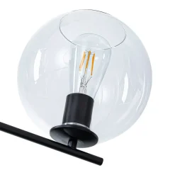 Simple 4-light Clear Glass Globe Round Sputnik Chandelier