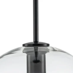 Simple Mid-Century 1-Light Clear Glass Globe Pendant Light