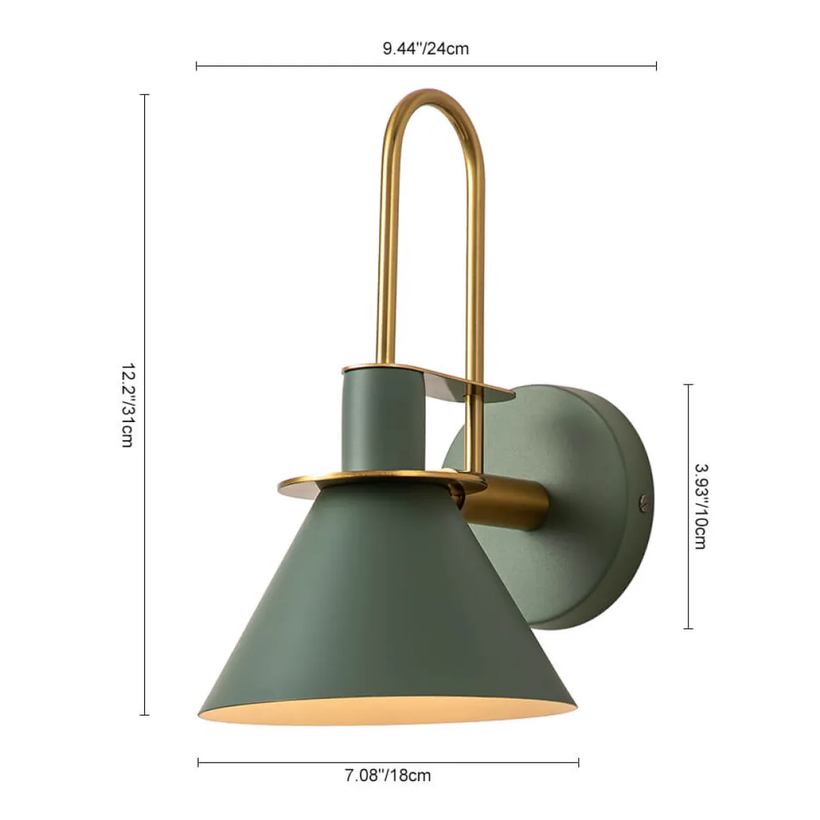 Single Cone Mid-century Wall Light Wall Sconce