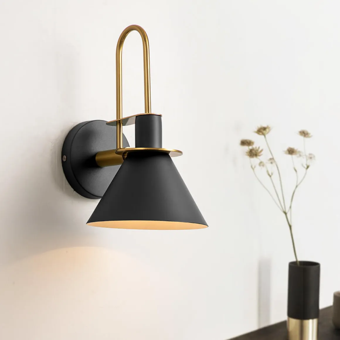 Single Cone Mid-century Wall Light Wall Sconce