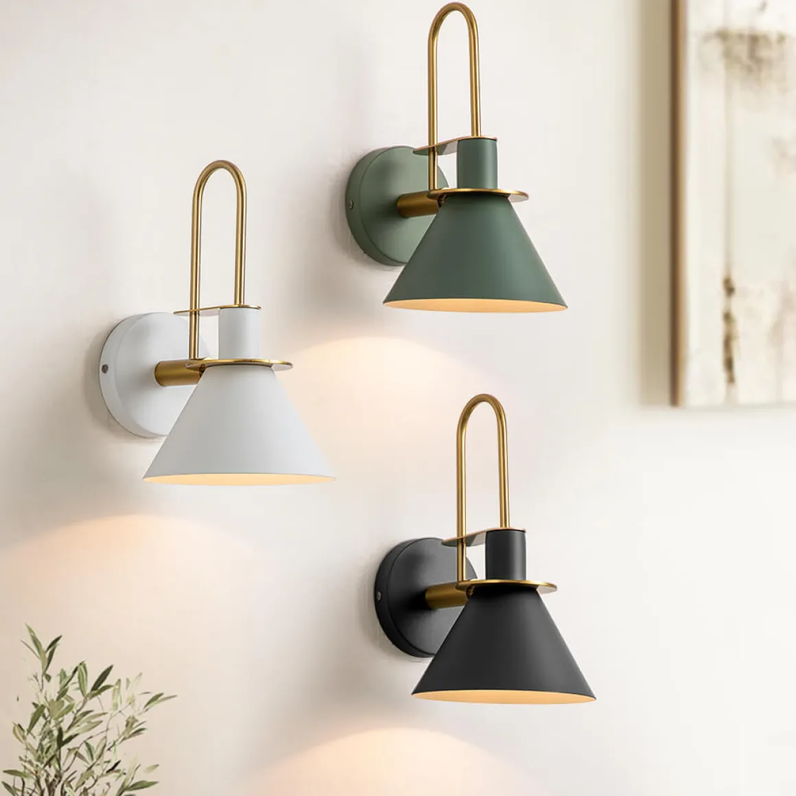 Single Cone Mid-century Wall Light Wall Sconce