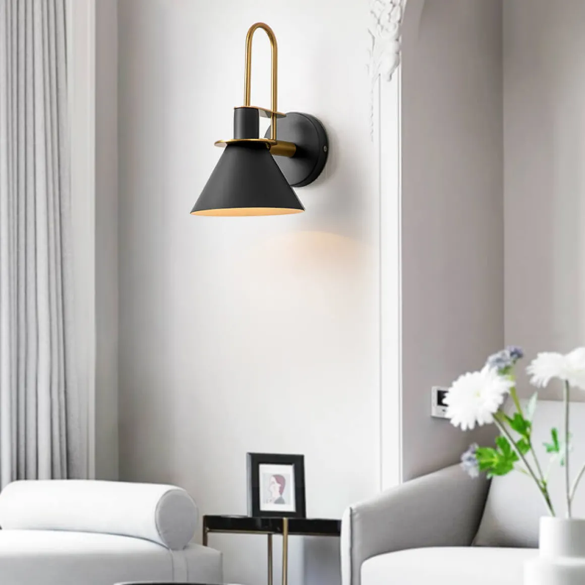 Single Cone Mid-century Wall Light Wall Sconce