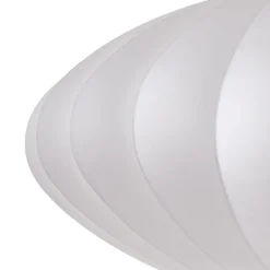 Single White Fabric Pendant Light