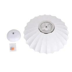 Single White Fabric Pendant Light