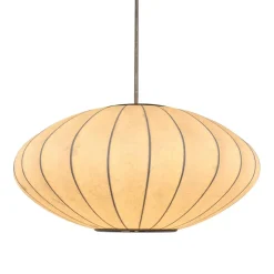 Single White Fabric Pendant Light