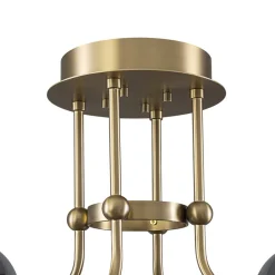 Smoked Glass Bubble Branch Sputnik Semi Flush Chandelier