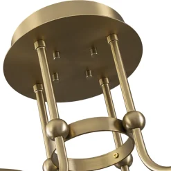 Smoked Glass Bubble Branch Sputnik Semi Flush Chandelier