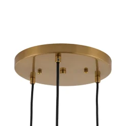 Starry 3-Light Cluster Metal Hourglass Shade Round Pendant