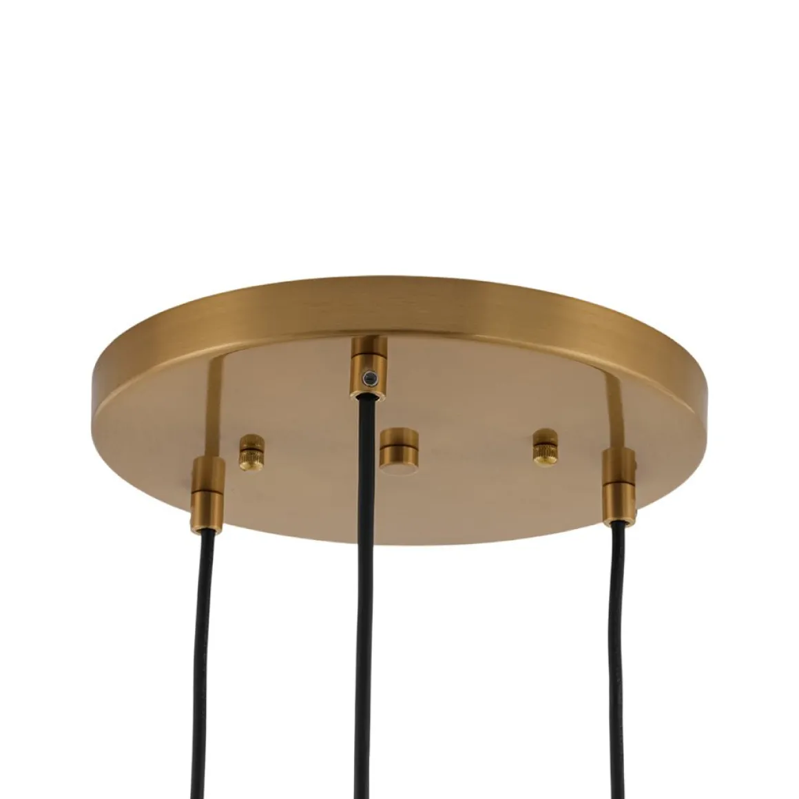 Starry 3-Light Cluster Metal Hourglass Shade Round Pendant