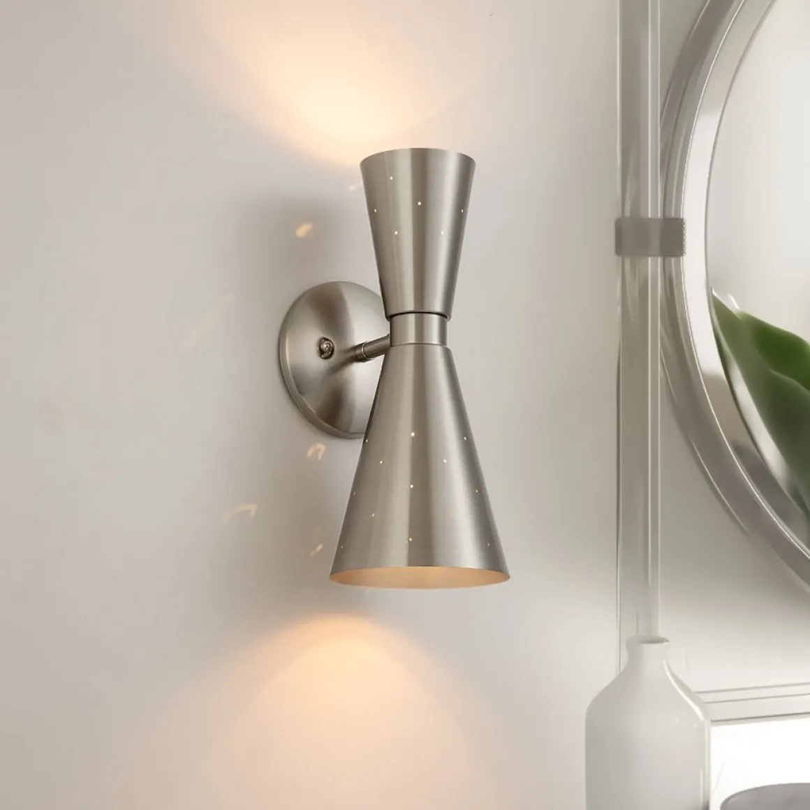 Starry 2-Light Hourglass Wall Sconce