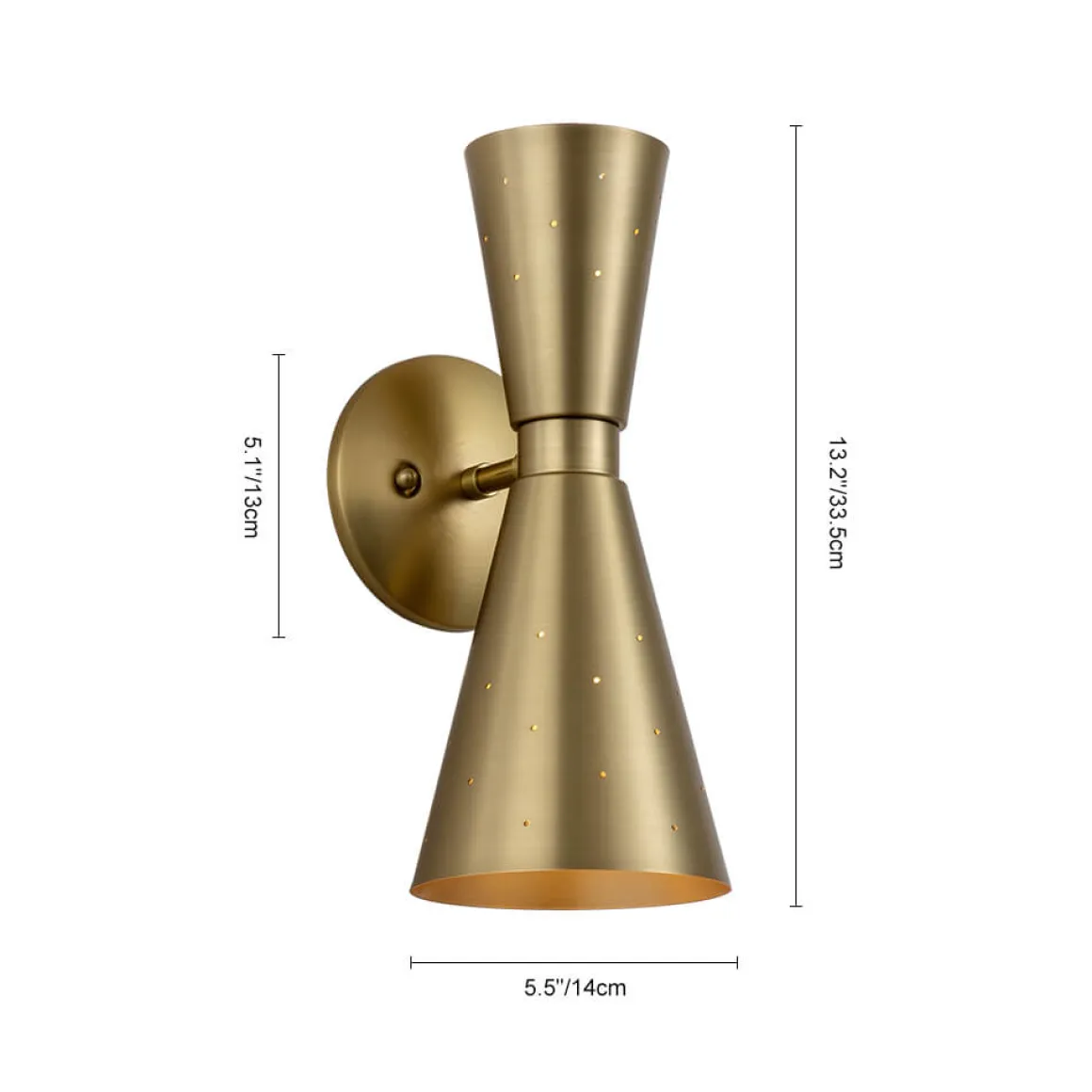 Starry 2-Light Hourglass Wall Sconce