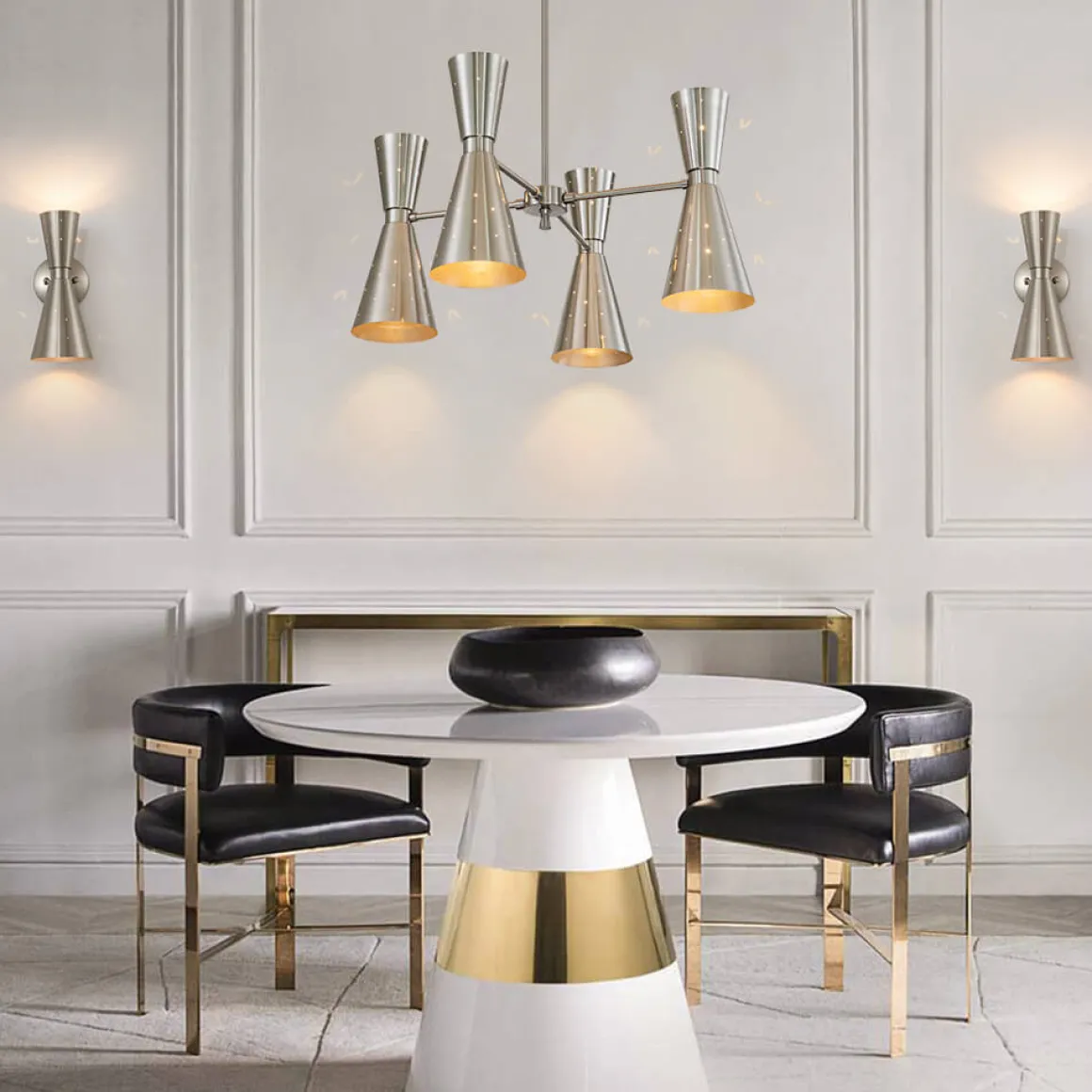 Starry 2-Light Hourglass Wall Sconce