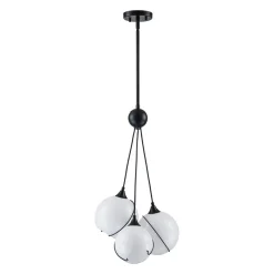 Statement Shine Opal Glass Globe Cluster Chandelier