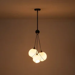 Statement Shine Opal Glass Globe Cluster Chandelier