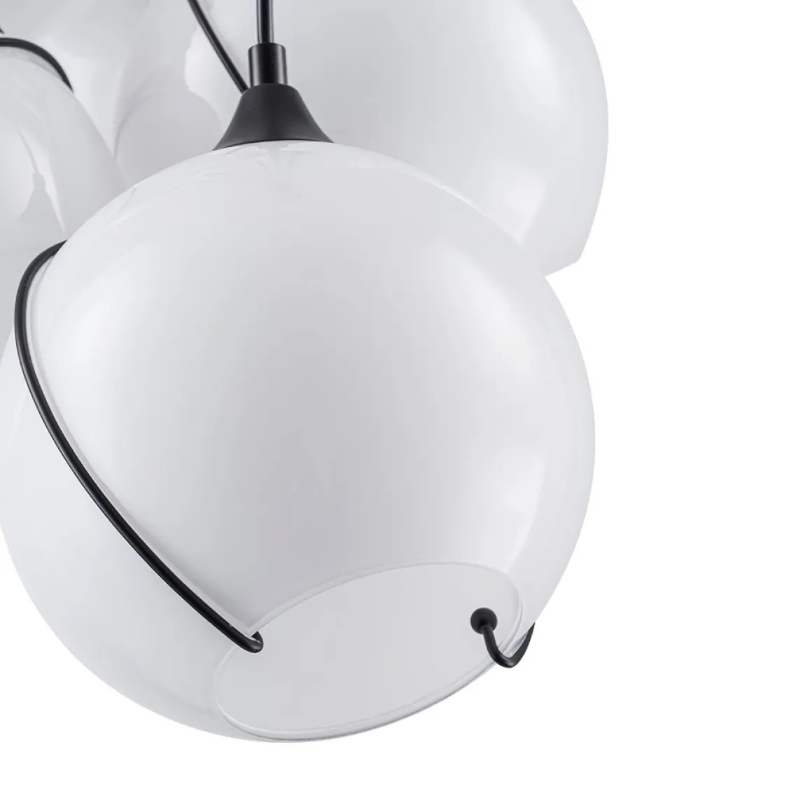 Statement Shine Opal Glass Globe Cluster Chandelier