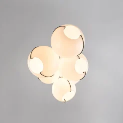 Statement Shine Opal Glass Globe Cluster Chandelier