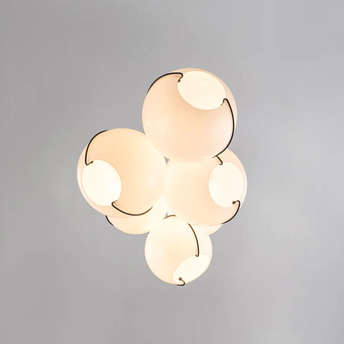 Statement Shine Opal Glass Globe Cluster Chandelier