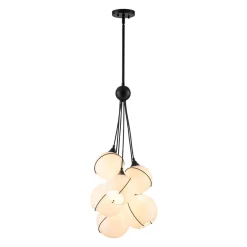 Statement Shine Opal Glass Globe Cluster Chandelier