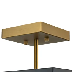 Textured Glass Candle Style Square Lantern Ceiling Light
