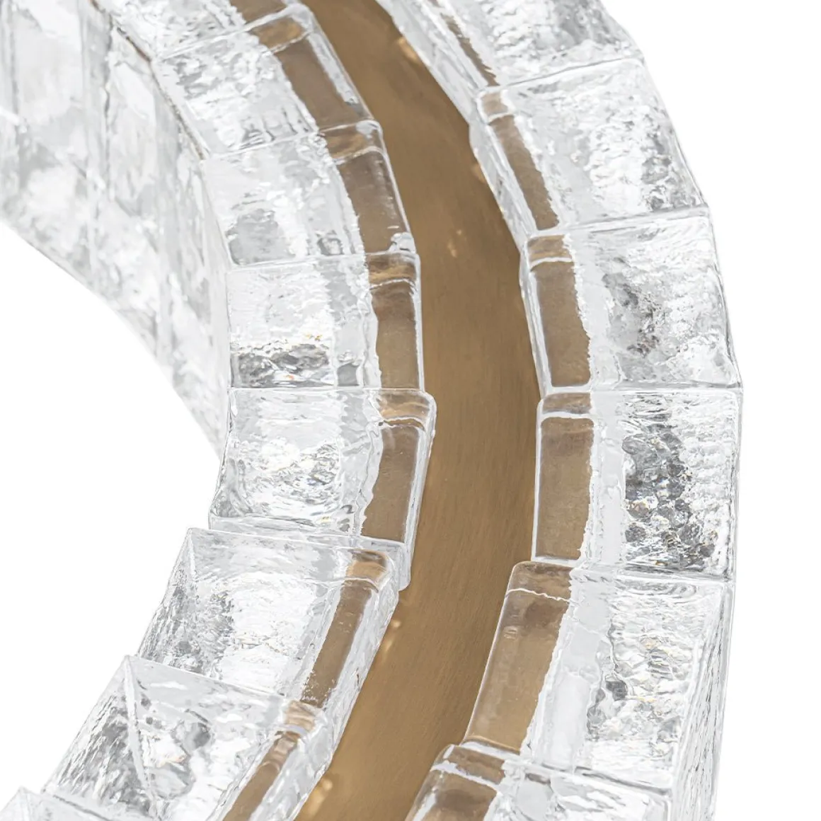 Textured Glass Icy Style Ring Dimmable LED Chandelier