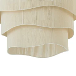 3-Tier Beige Woven Thread Drum Pendant Light