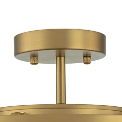 Tiered Hammered Water Glass Round Semi Flush Mount