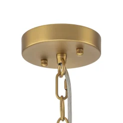 Tiered Hammered Water Glass Round Semi Flush Mount