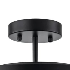 Tiered Hammered Water Glass Round Semi Flush Mount