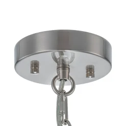 Tiered Hammered Water Glass Round Semi Flush Mount