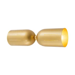 Tulip 2-Light Brass Up Down Hourglass Vanity Wall Sconce