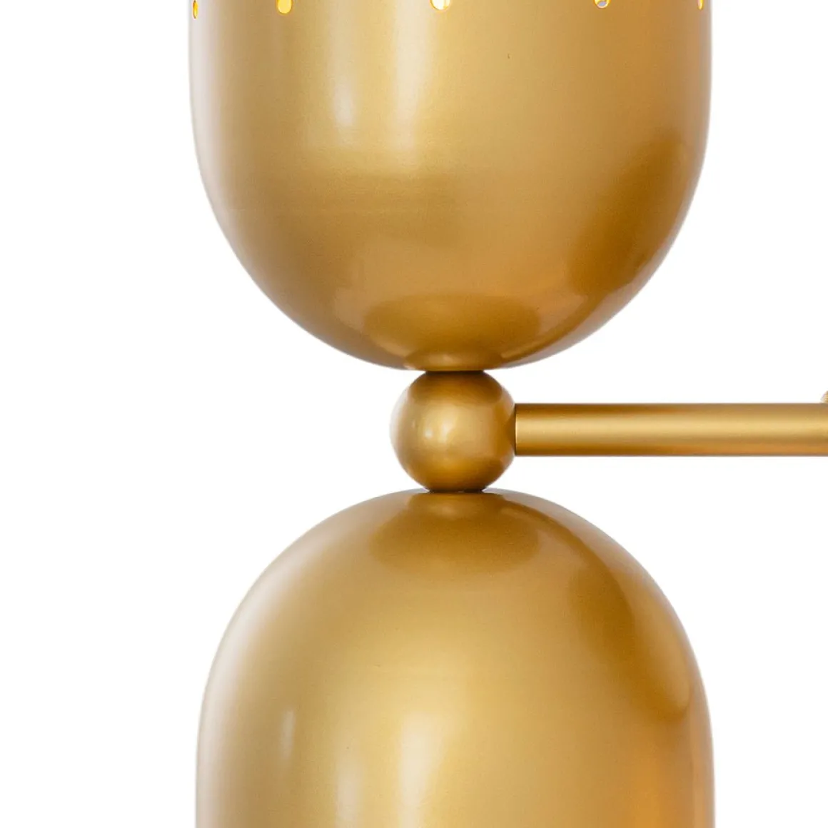 Tulip 2-Light Brass Up Down Hourglass Vanity Wall Sconce