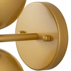 Tulip 2-Light Brass Up Down Hourglass Vanity Wall Sconce