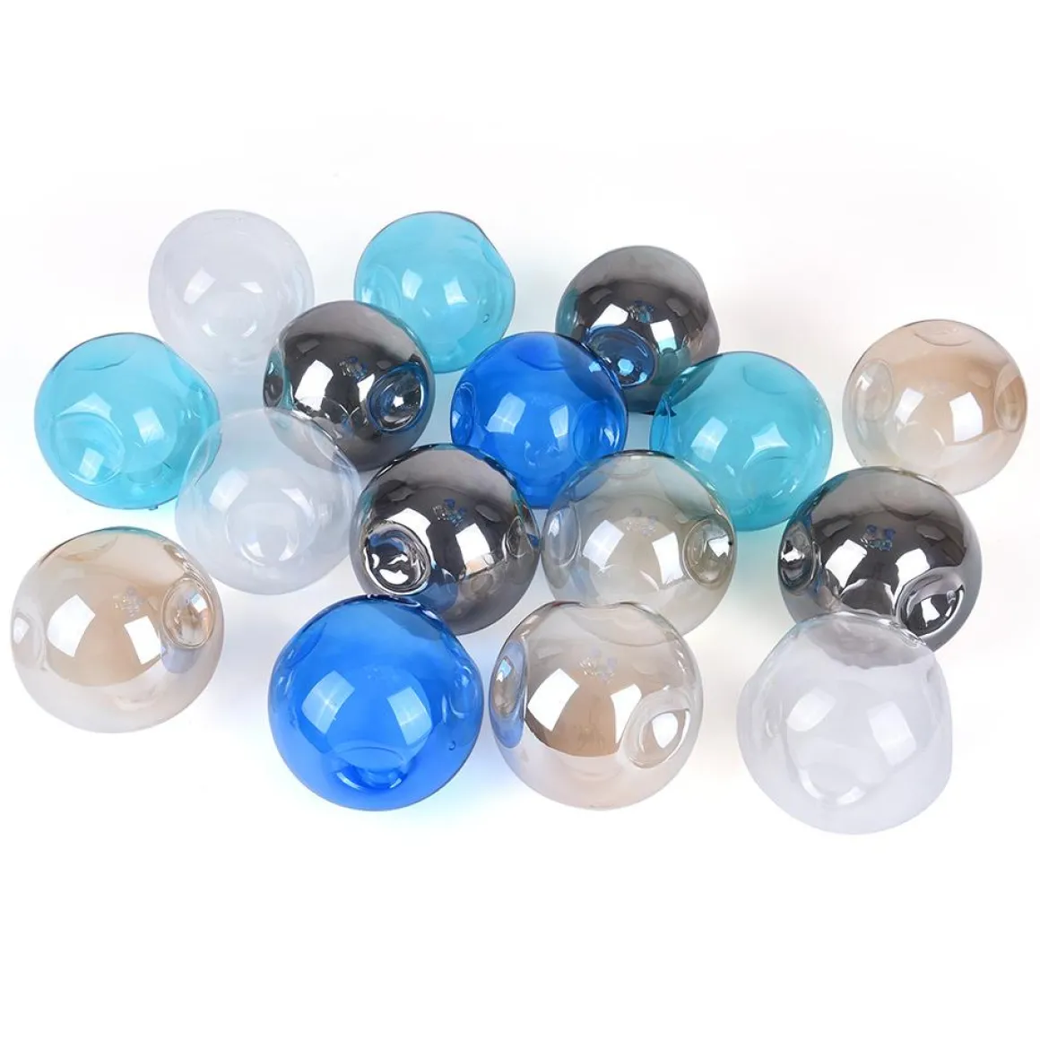 Unique Multi-Color Globe Cluster Chandelier