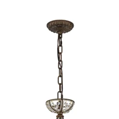 Victorian Antique Bronze Crystal Empire Chandelier