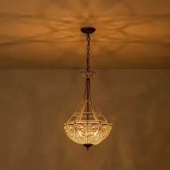 Victorian Antique Bronze Crystal Empire Chandelier