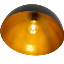Vintage Farmhouse 1-Light Iron Dome Flush Mount Light