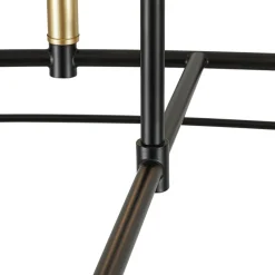 Vintage 12-Light Black Brass Candle Wide Island Chandelier
