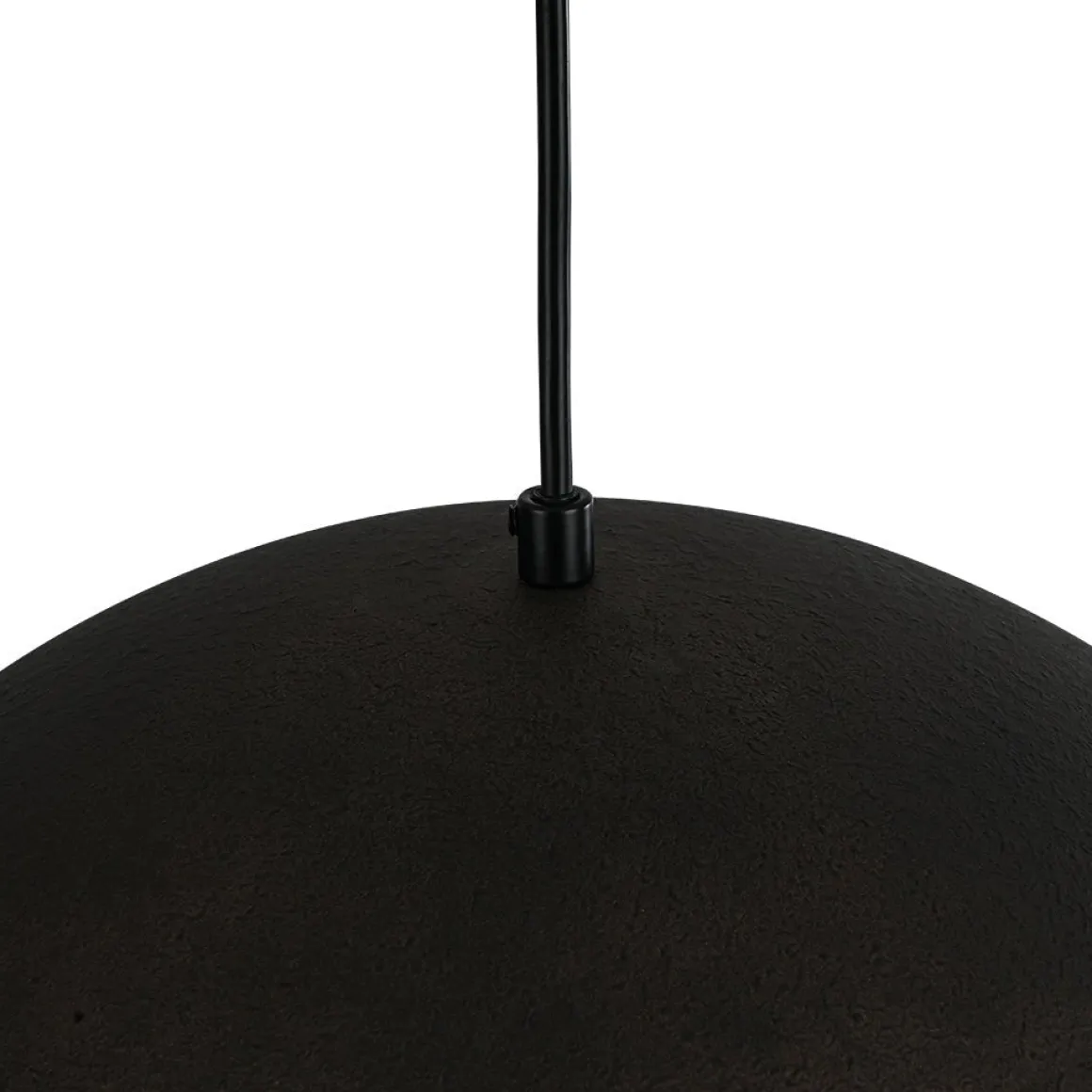 Vintage Luxe Black Gold Hammered Dome Pendant Light