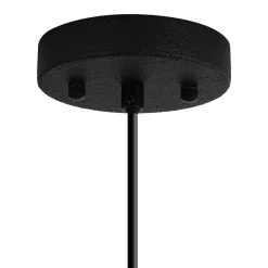 Vintage Luxe Black Gold Hammered Dome Pendant Light