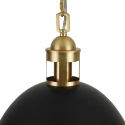 Vintage Luxe Farmhouse Large Iron Bell Pendant Light