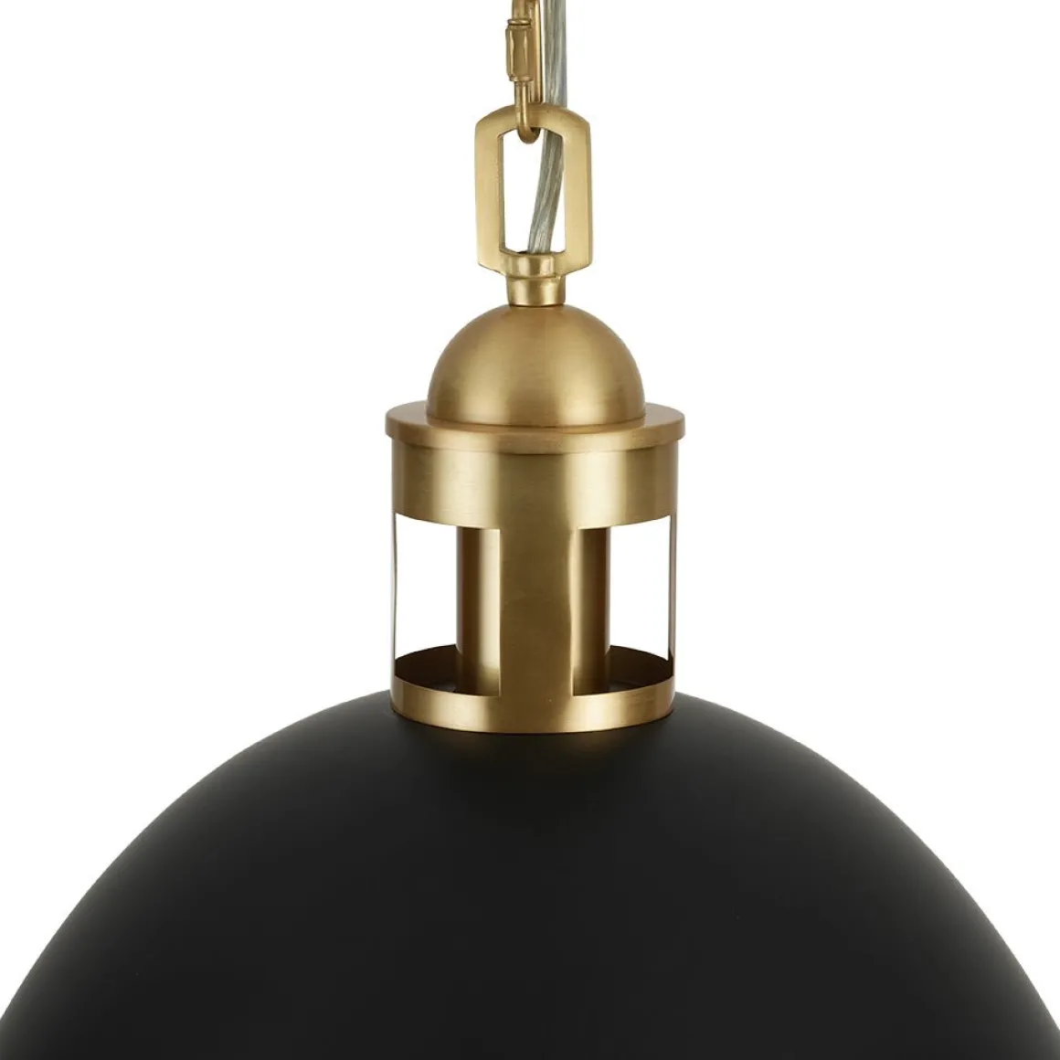 Vintage Luxe Farmhouse Large Iron Bell Pendant Light