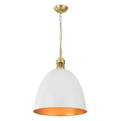 Vintage Luxe Farmhouse Large Iron Bell Pendant Light