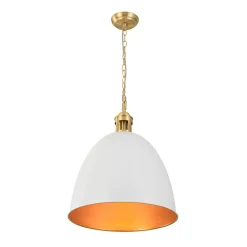 Vintage Luxe Farmhouse Large Iron Bell Pendant Light