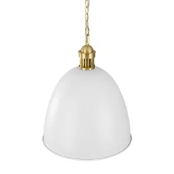 Vintage Luxe Farmhouse Large Iron Bell Pendant Light