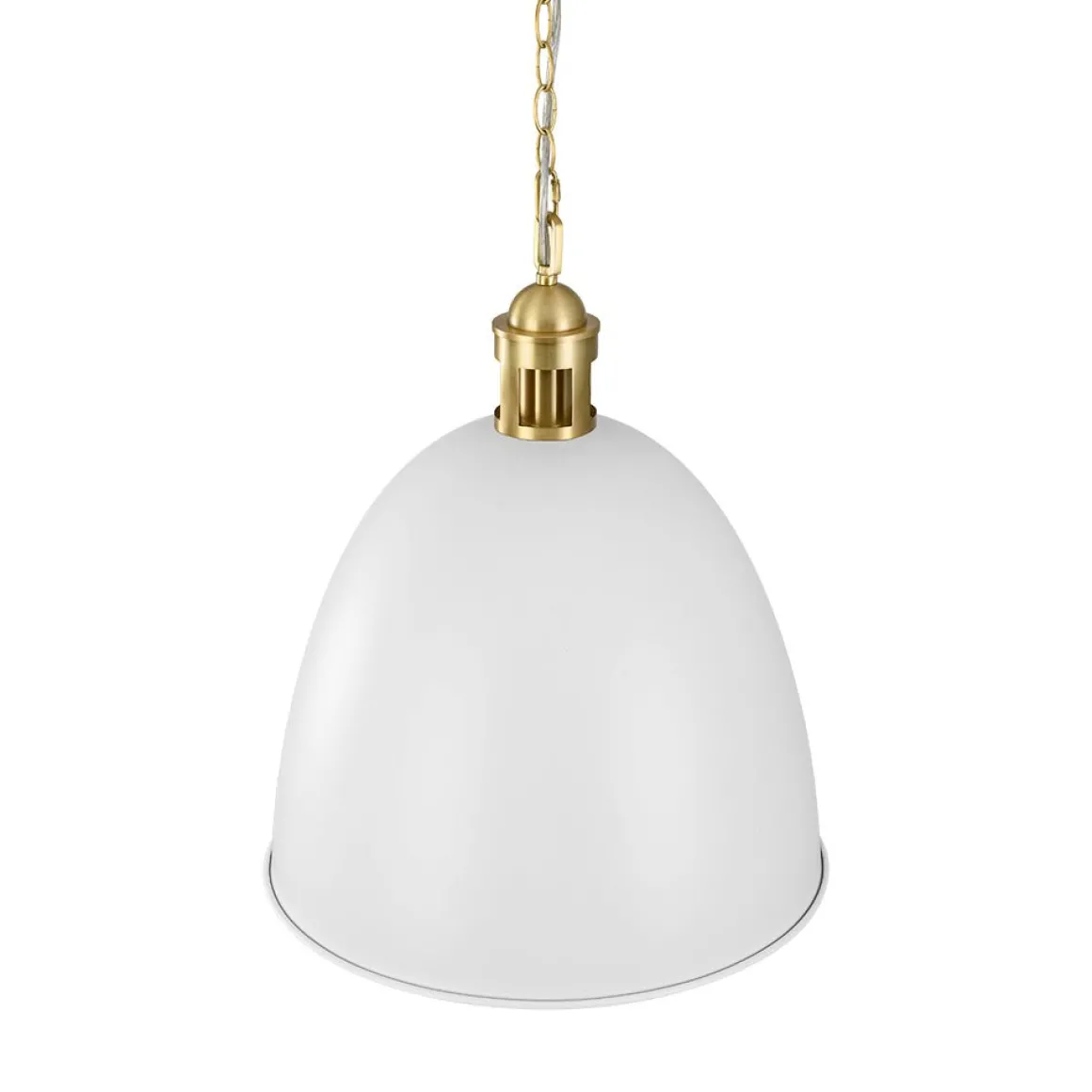 Vintage Luxe Farmhouse Large Iron Bell Pendant Light